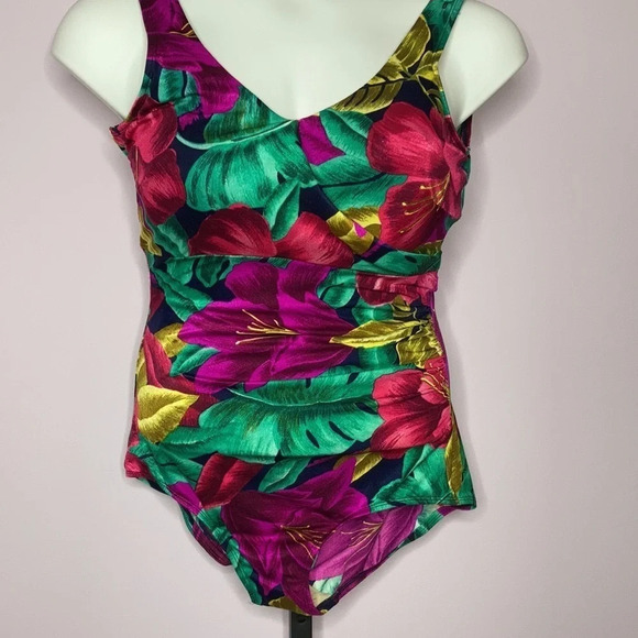 Sea Scamp Floral Print One Piece 40C - Picture 2 of 10